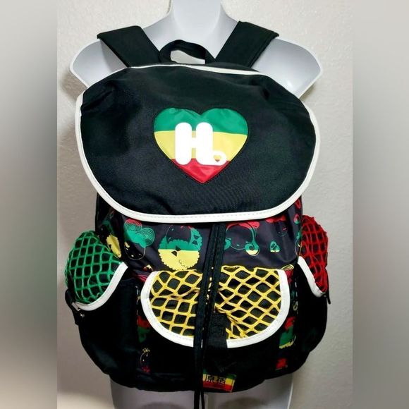 Harajuku Lovers Handbags - RARE! Harajuku Lovers by Gwen Stefani Rasta Style Backpack in EUC!